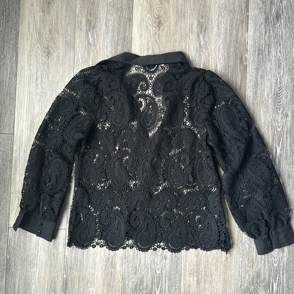 AVAILABLE Crochet Style Button Up - Picture 4 of 4